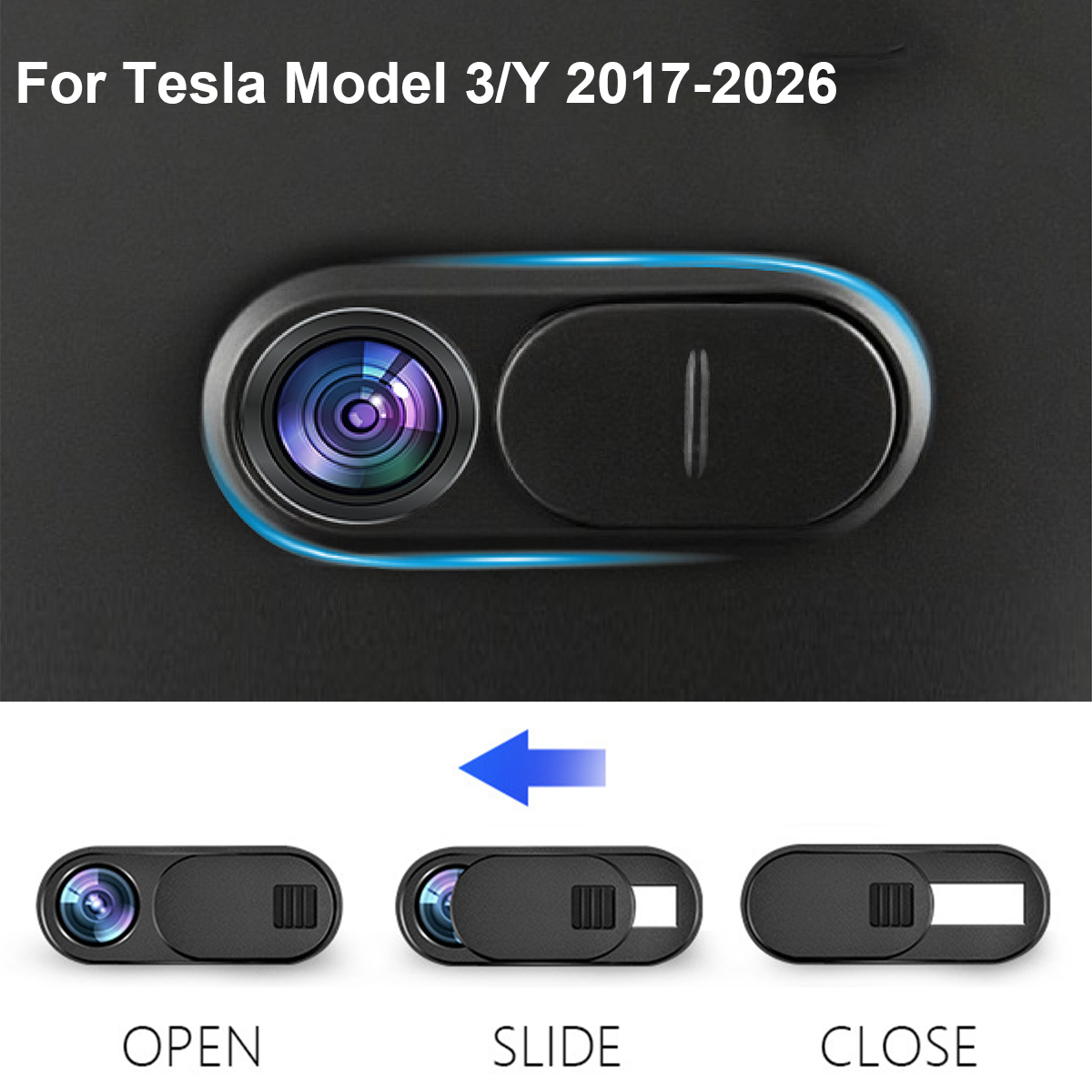 Photography Zooming - ฝาครอบกล้องเว็บแคมสำหรับรถยนต์ Tesla Model Y Juniper 2025