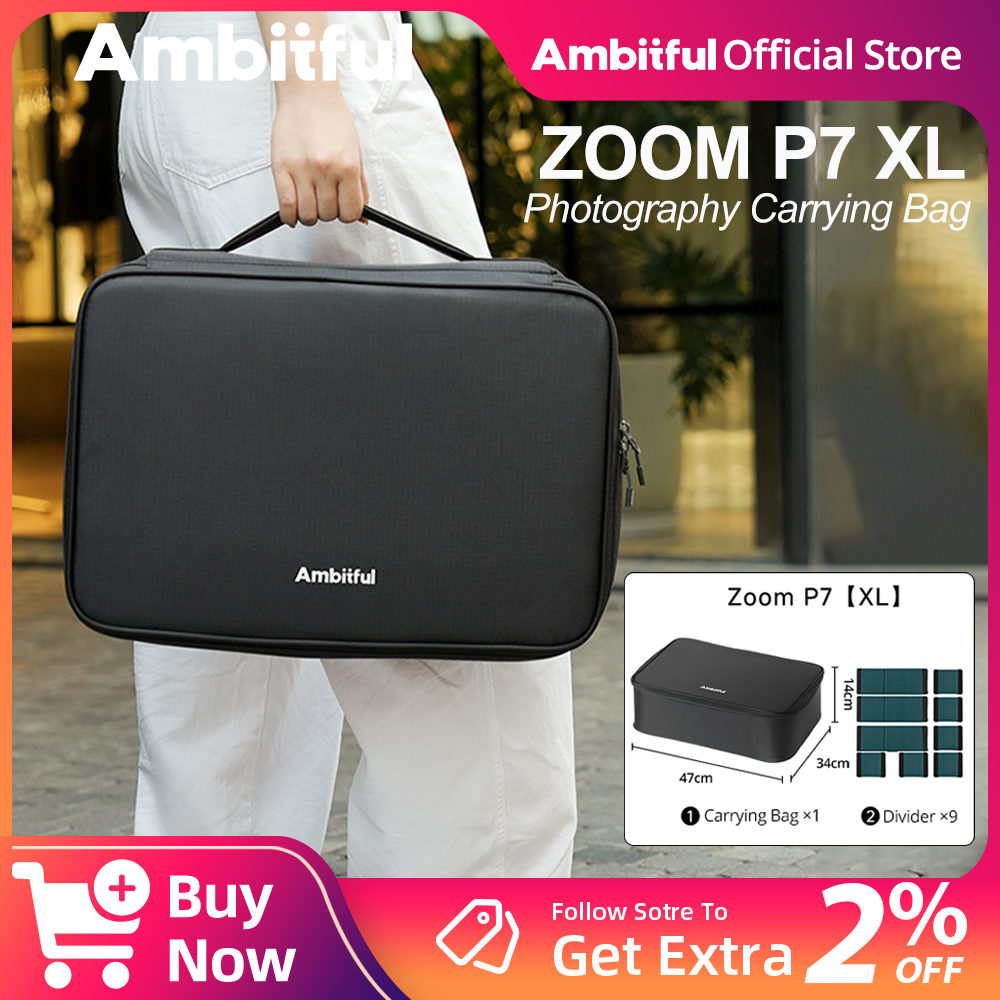 Photography Zooming - กระเป๋าเก็บอุปกรณ์ถ่ายภาพ Ambitful ZOOM P7II XL กระเป๋าเดินทางสำหรับกล้อง