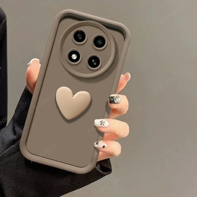 Photography Xiaomi 15 - เคสซิลิโคนรูปหัวใจ 3 มิติ น่ารัก สำหรับ Xiaomi