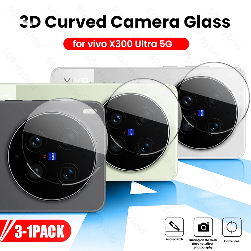 Photography Kit Vivo X300 Ultra - X300Ultra 3-1 ชิ้น 3D ใสกระจกนิรภัยโค้งป้องกันกล้องสำหรับวีโว่ X300