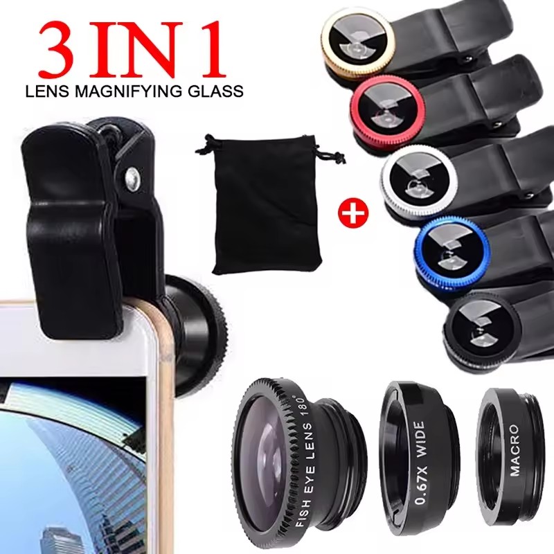 Photography Zooming - เลนส์โทรศัพท์แบบ 3 in 1 ฟิชอาย 0.67X