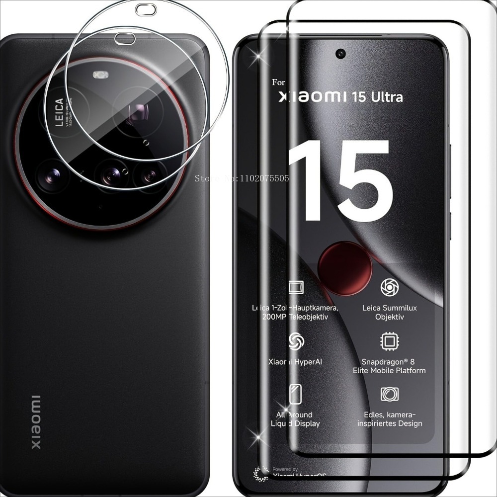 Photography Xiaomi 15 - [4-in-1] 2 ชิ้น 3D กระจกนิรภัย +