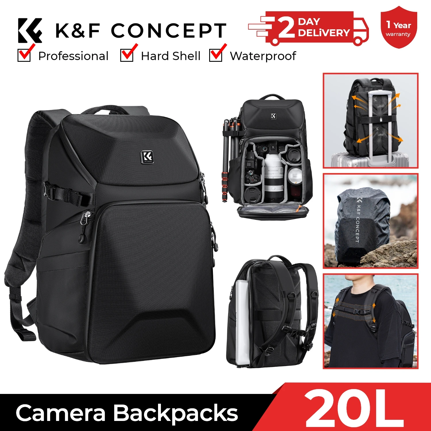 กระเป๋าเป้สะพายหลังสำหรับกล้อง - Photography Camera บทวิจารณ์และราคา