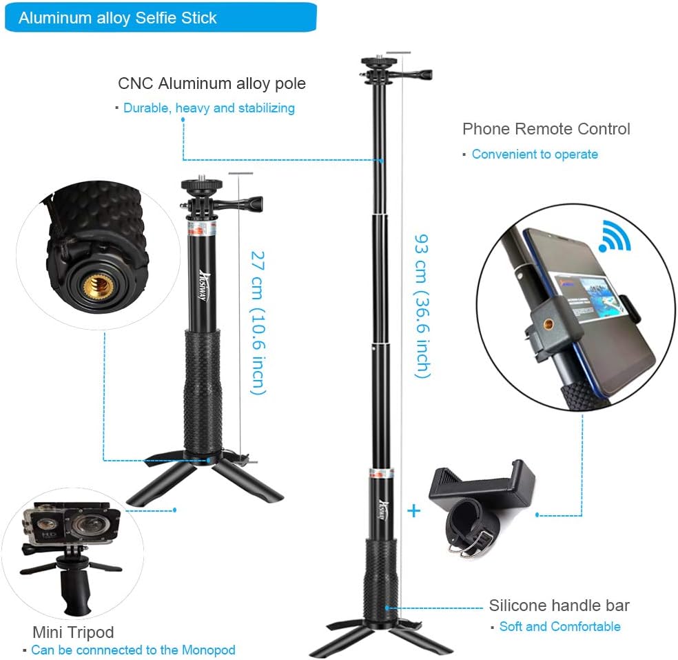 ชุดอุปกรณ์เสริม BoBidee สำหรับ - Gopro Action Camera Hero 11 Black บทวิจารณ์และราคา