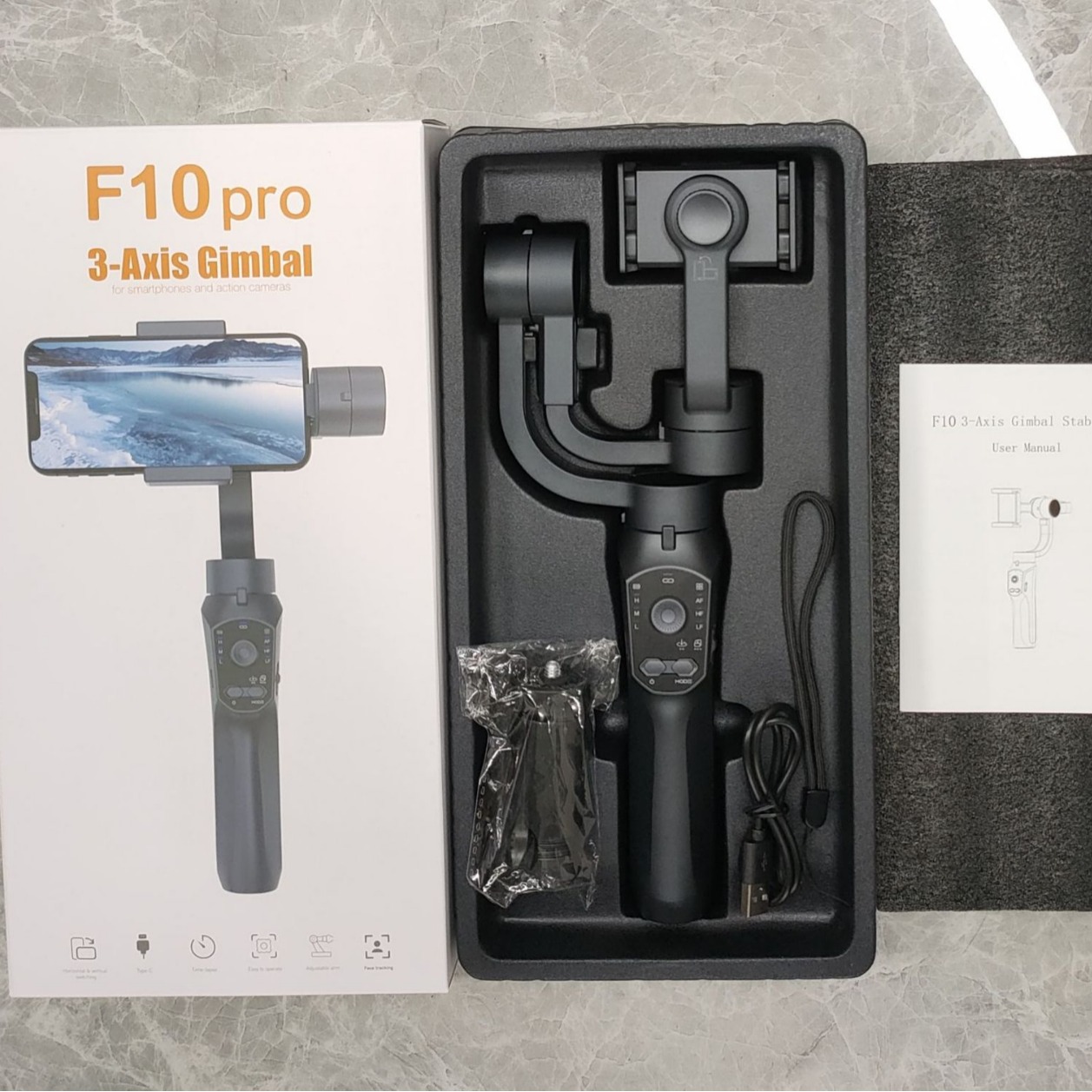 F10 PRO ไม้กันสั่นมือถือแบบสาม - Handheld Stabilizer Gimbal บทวิจารณ์และราคา