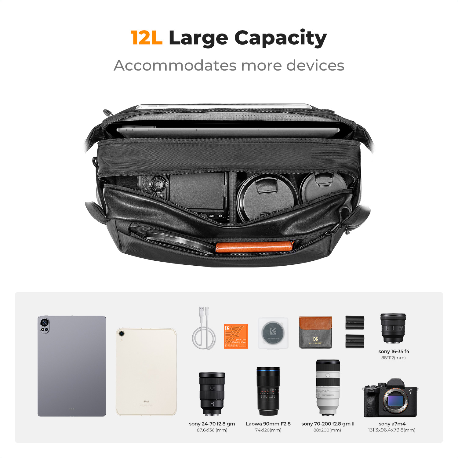 K&F CONCEPT 12L/10L กระเป๋ากล้ - Photography Camera บทวิจารณ์และราคา