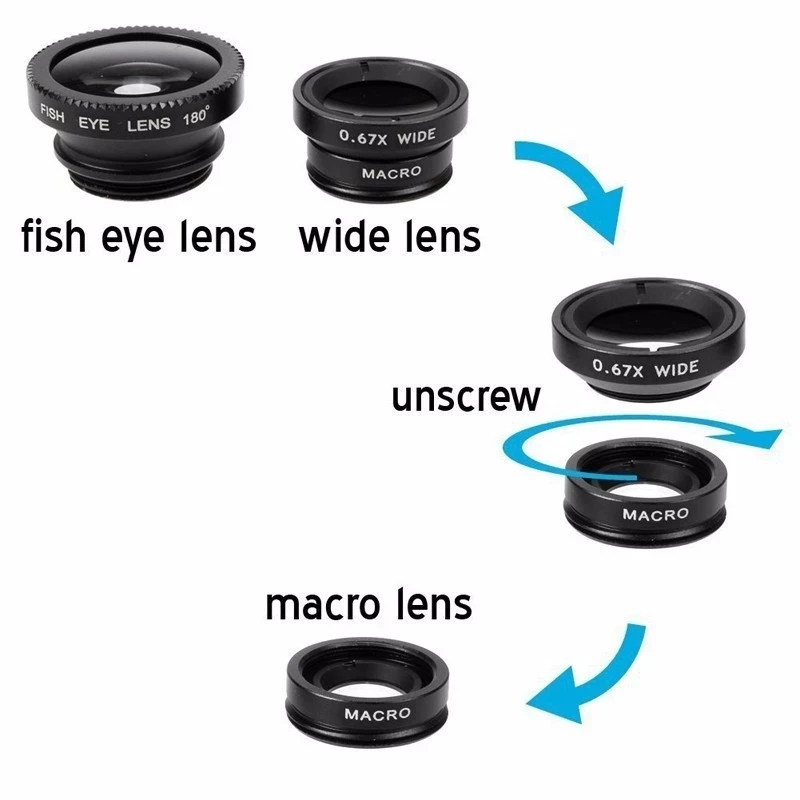 เลนส์โทรศัพท์แบบ 3 in 1 ฟิชอาย - Photography Zooming บทวิจารณ์และราคา